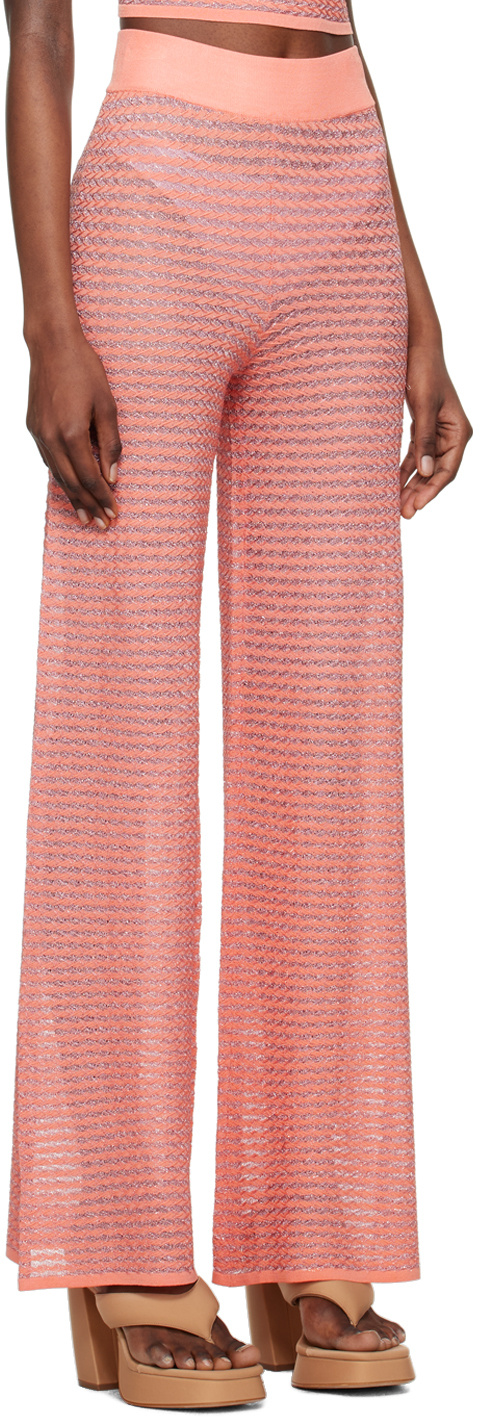 Remain Birger Christensen Orange Striped Lounge Pants In Pink