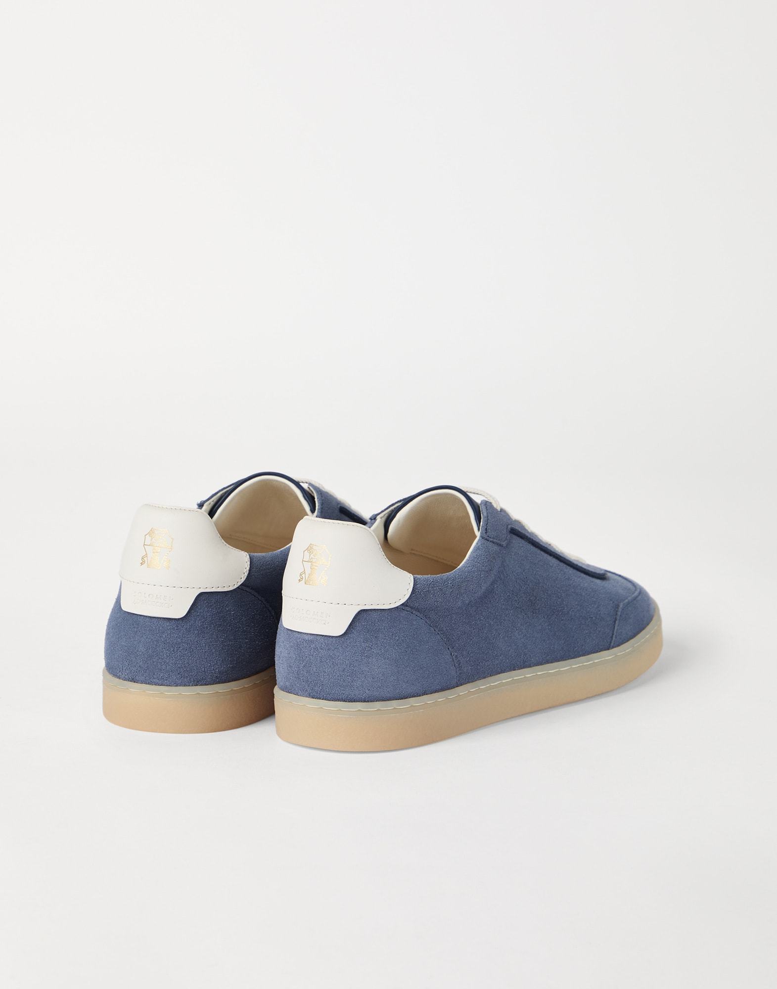Brunello Cucinelli Suede Sneakers In Blue