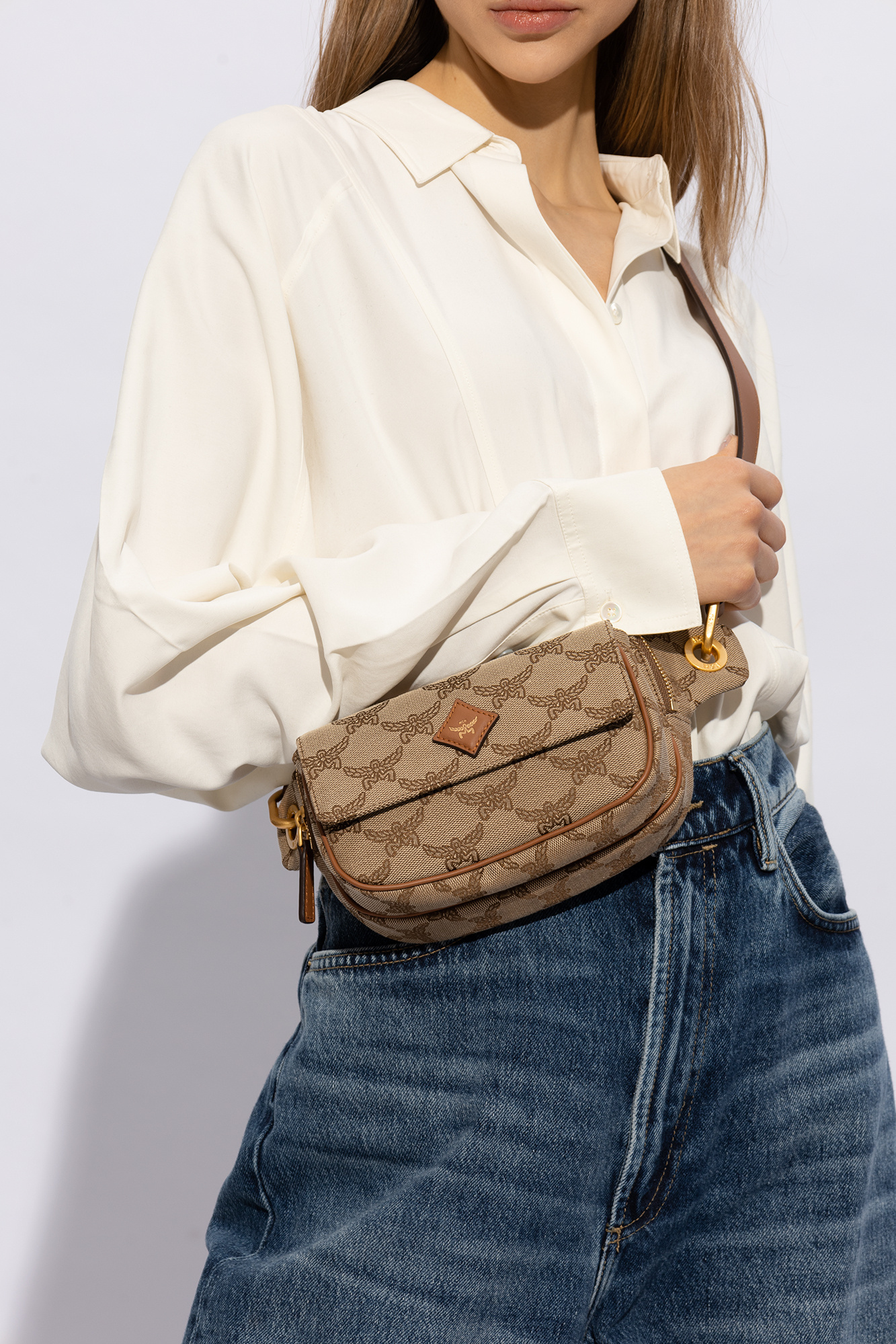 Mcm Emblem Pocket In Brown