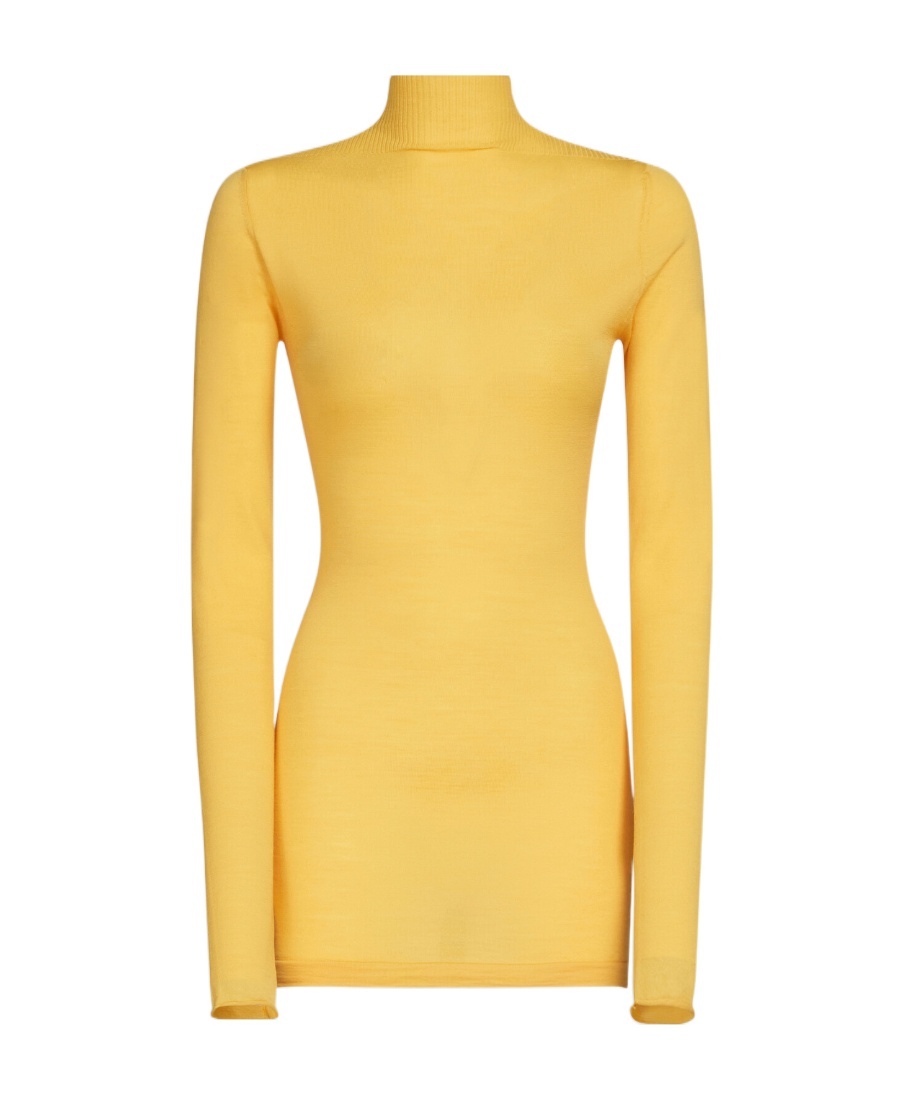 Marni Fine-knit Virgin-wool Jumper In Yellow