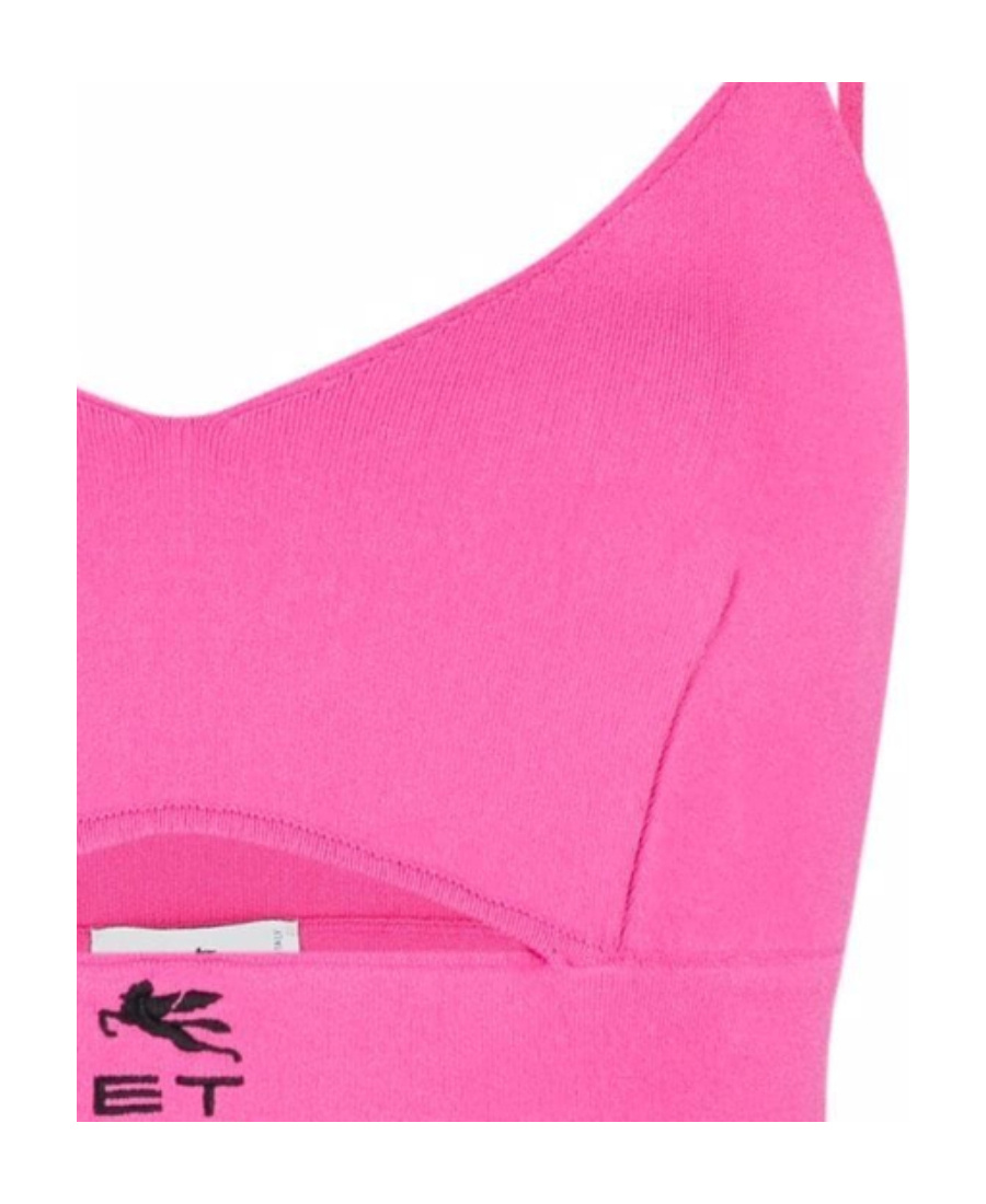 Etro Cropped Knitted Cut-out Top