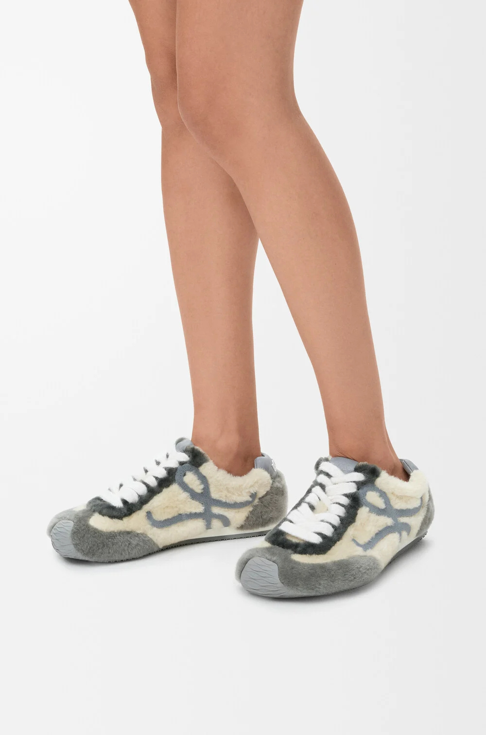 Loewe Lace-up Sneakers In Gray