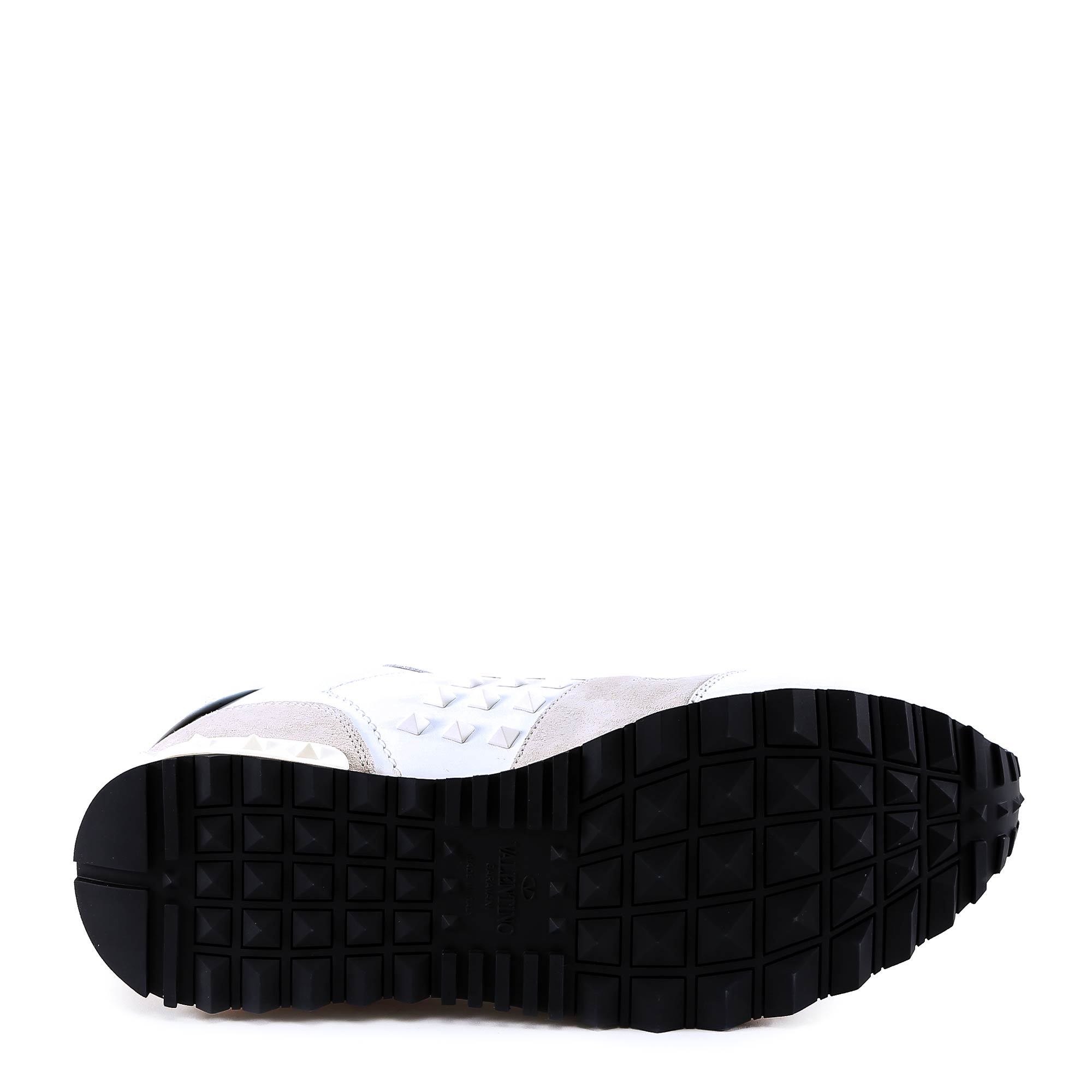 Valentino Riveted Sports Shoes In Gray