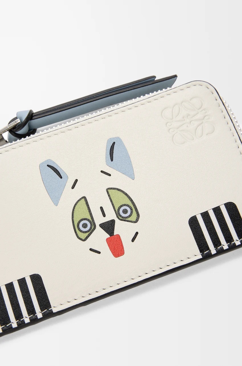 Loewe X Louis Wain Coin Purse In White