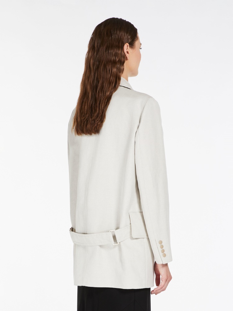 Max Mara Single-breasted Suit Jacket In White