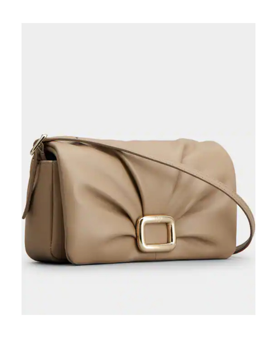 Roger Vivier Viv' Choc Phone Bag In Leather In Nude