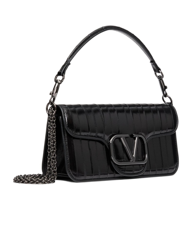 Valentino Loc1 Shoulder Bag In Black