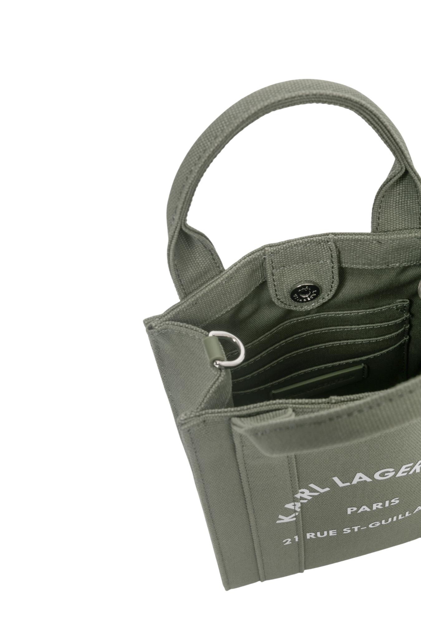 Karl Lagerfeld Patterned Shoulder Bag In Gray