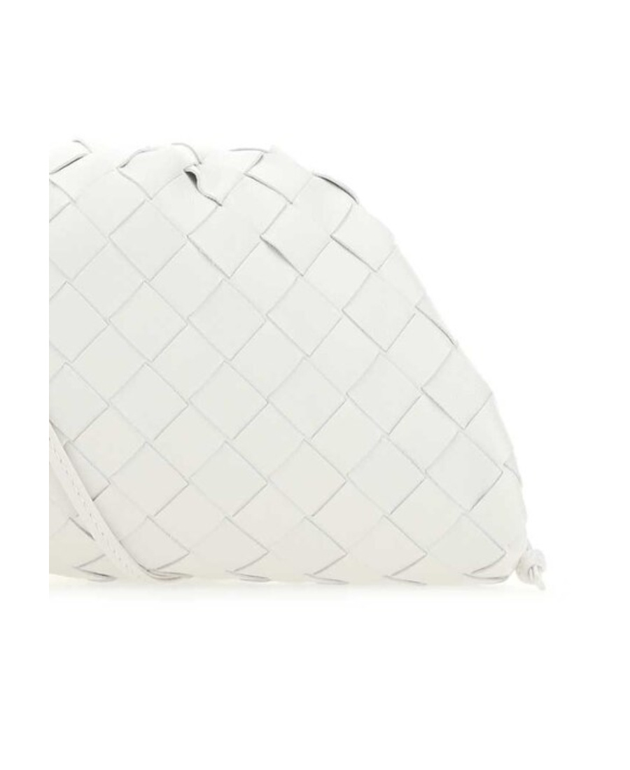 Bottega Veneta The Mini Pouch Intrecciato Bag In White