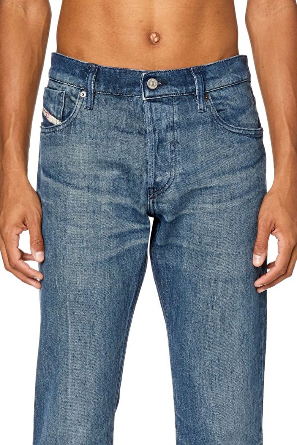 Diesel Straight Jeans Pants In Blue