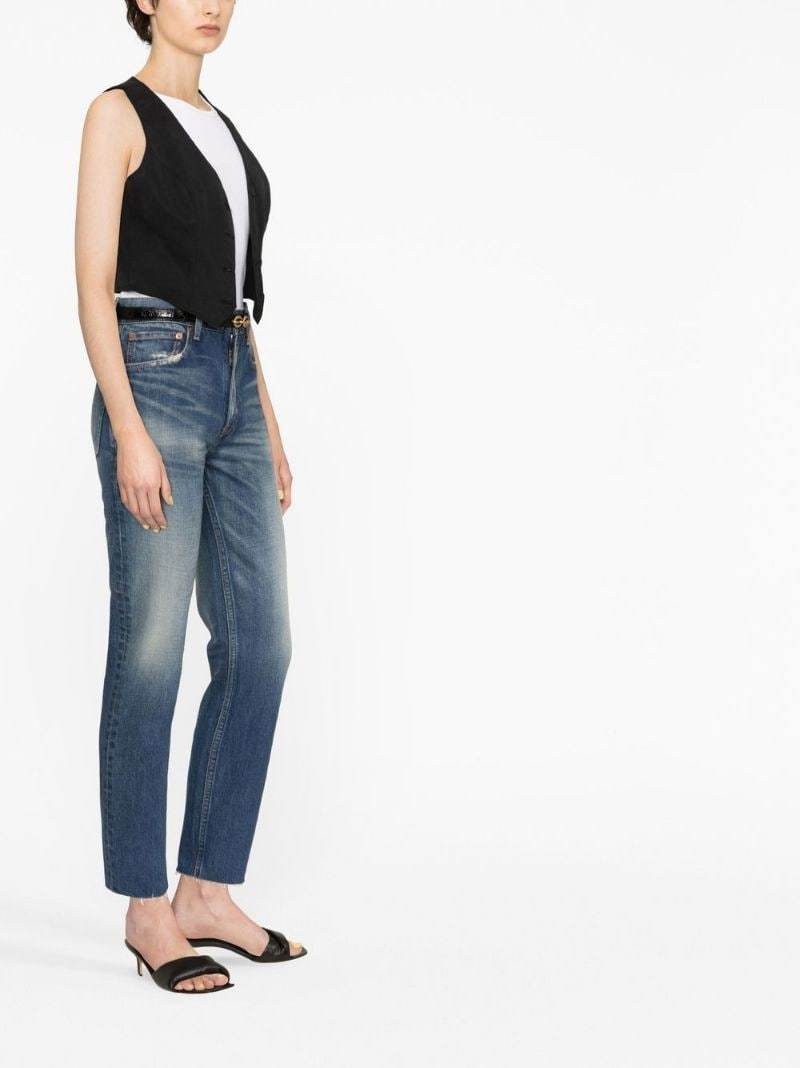 Shop Saint Laurent Straight-fit Jeans In Blue Denim