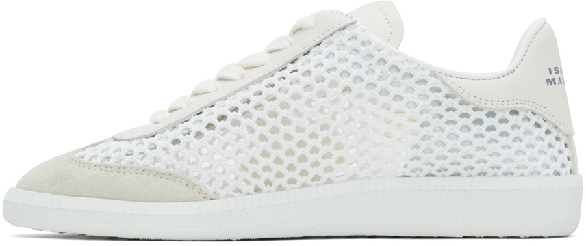 Isabel Marant Crochet-knit Panelled Low-top Sneakers In White