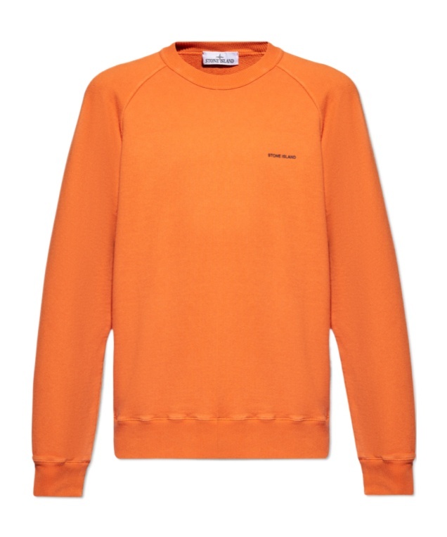 Stone Island Sweatshirt Orange Cotton In Orange