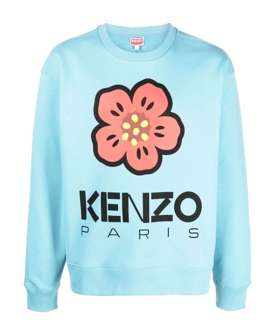 Kenzo Boke Flower Crewneck Sweatshirt In Blue
