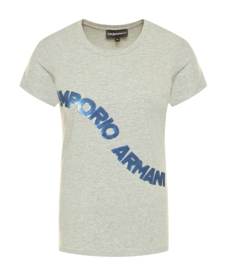EMPORIO ARMANI ROUND COLLAR LOGO T-SHIRT
