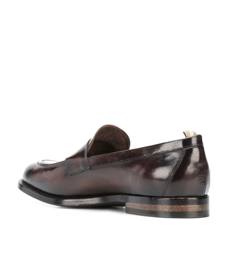 Officine Creative Tulane 003 Leather Penny Loafers In Black