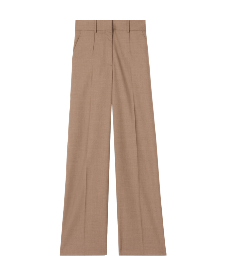Burberry Wide-leg Tailored Trousers In Brown