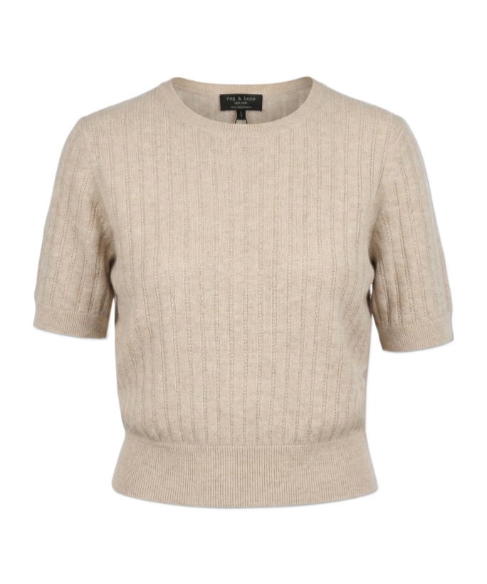 Rag & Bone Crew Neck T-shirt In Brown