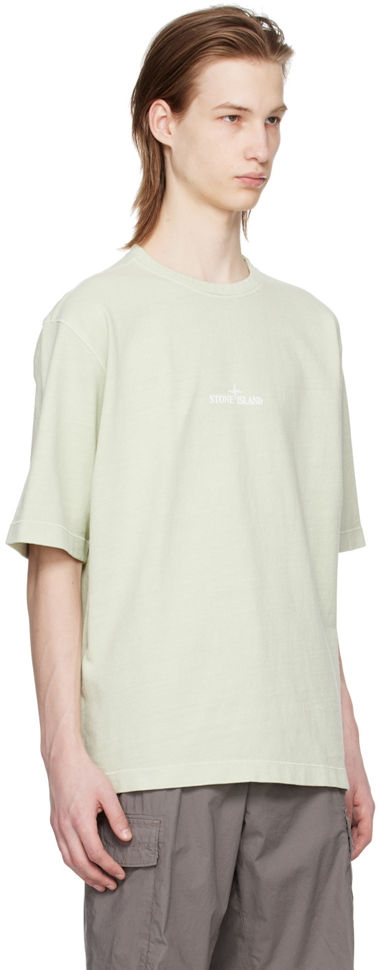Stone Island Green Patch T-shirt In Green