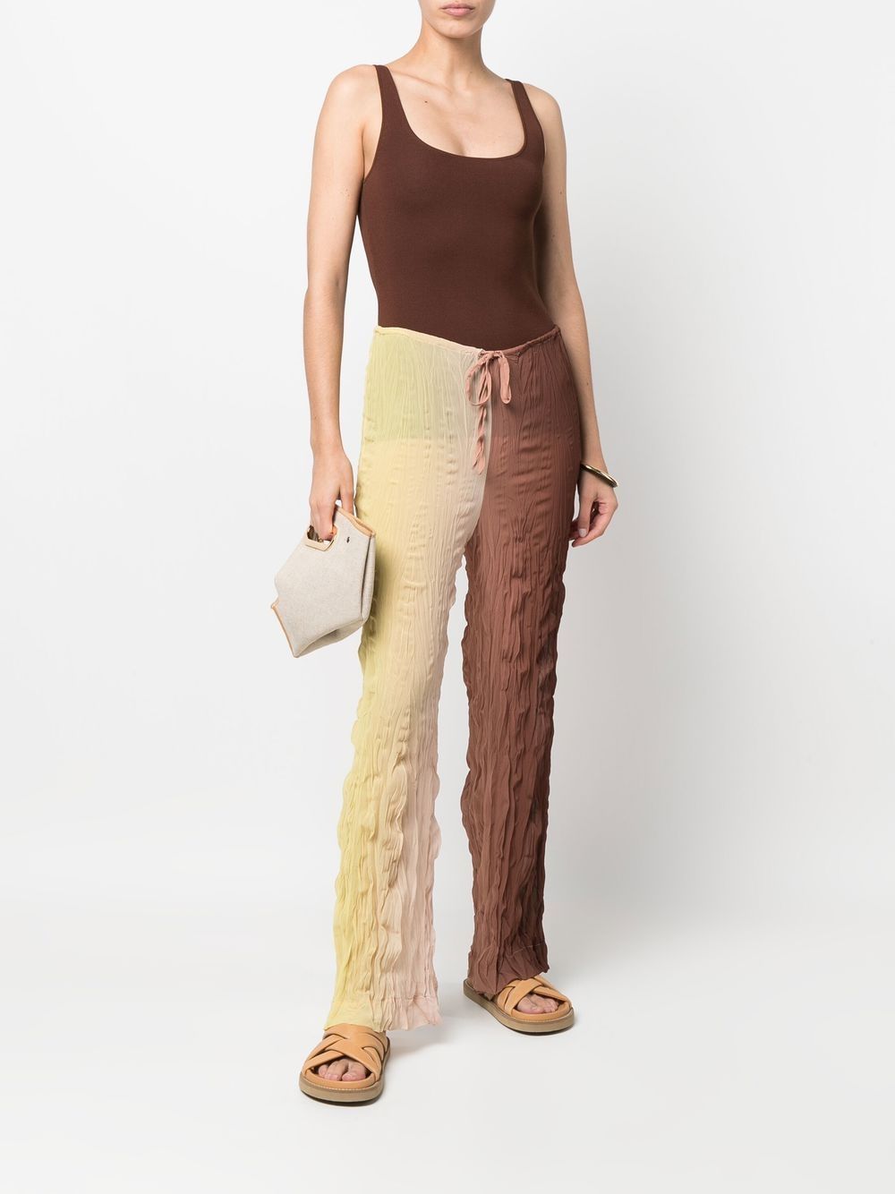 Erika Cavallini Logo Casual Pants In Nude