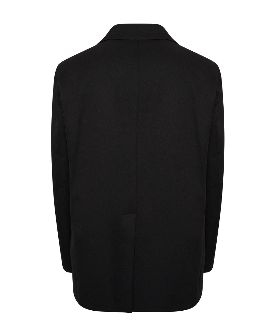 Raf Simons Lapel Printed Suit Jacket In Black