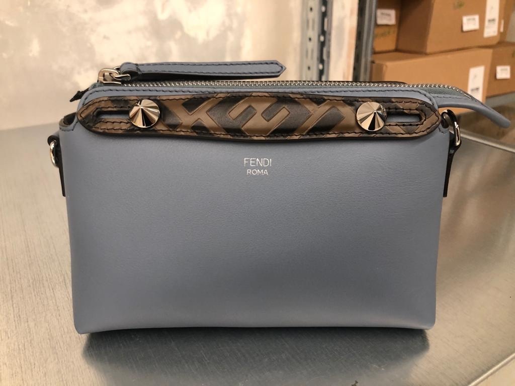 Fendi Mini By The Way Shoulder Bag In Gray