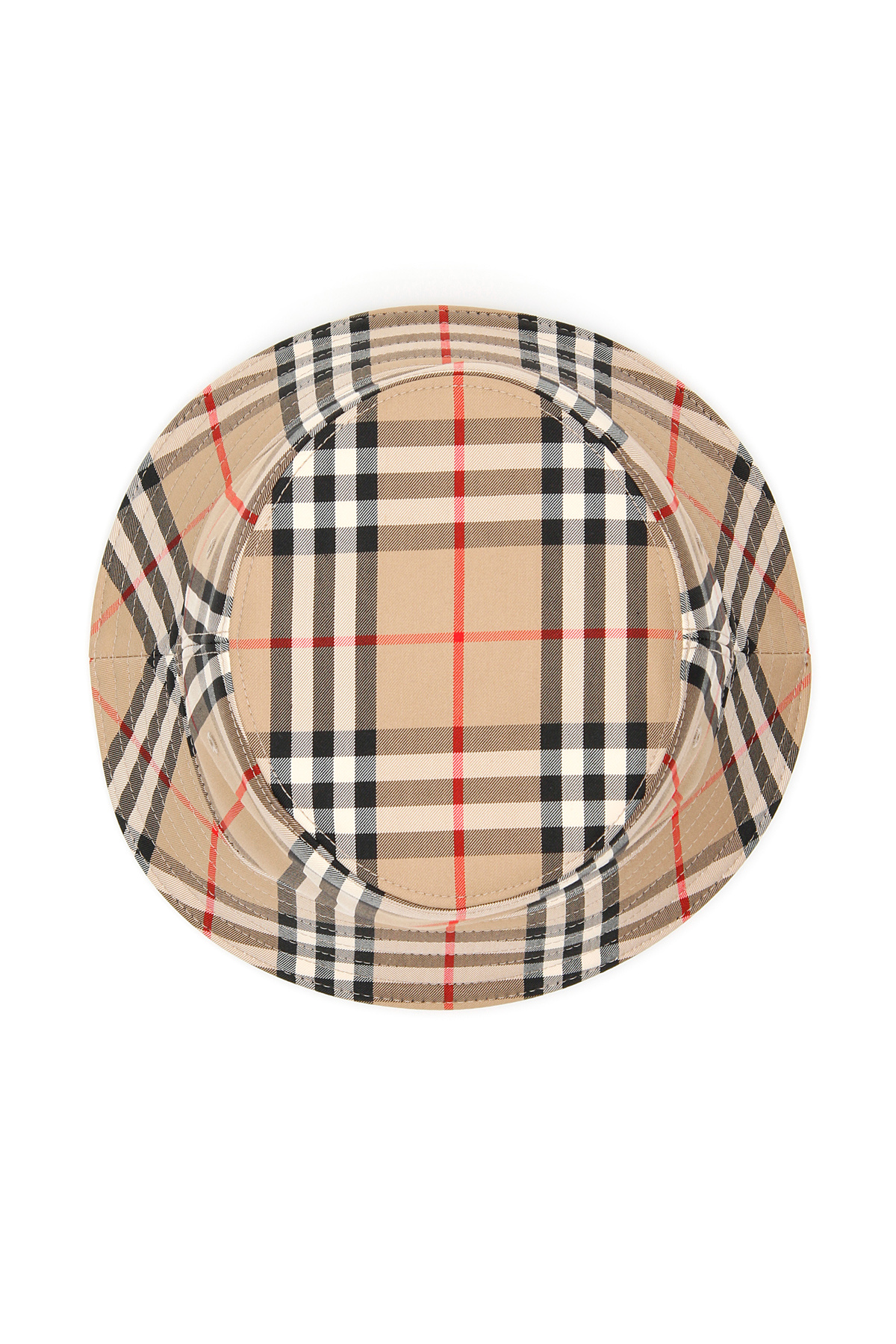 Burberry Men's Tb Check Bucket Hat In Nude