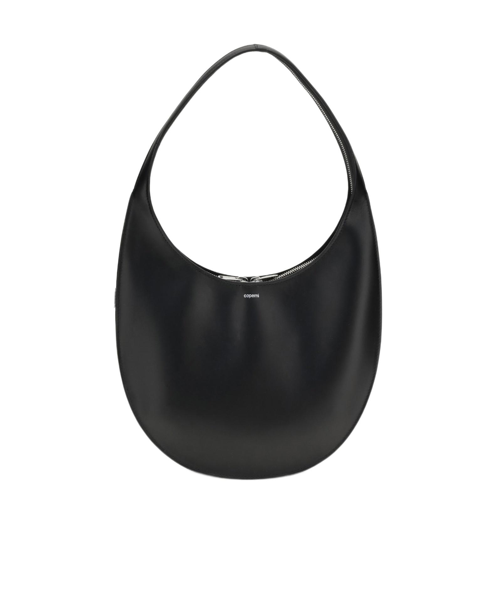 Coperni Medium Soft Swipe Zip-top Shoulder Bag In Black