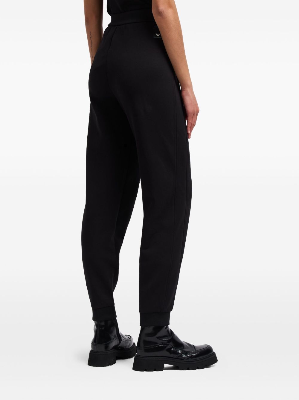 Emporio Armani Elastic-waist Track Pants In Black