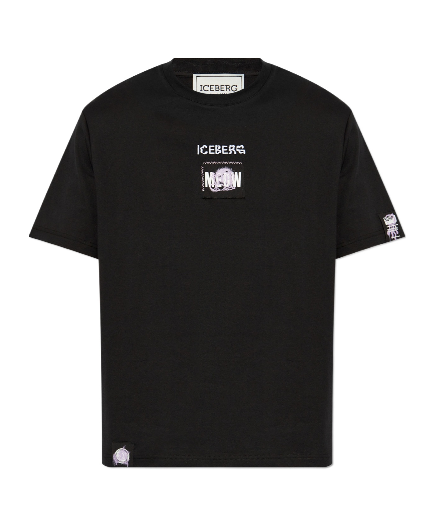 Iceberg Short-sleeved T-shirt In Black