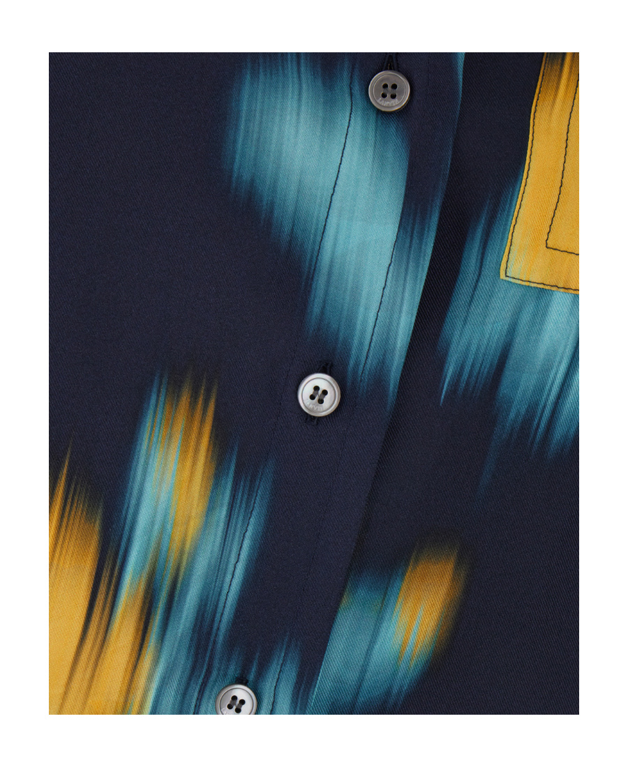 Lanvin Unique Print Silk Blouse In Black