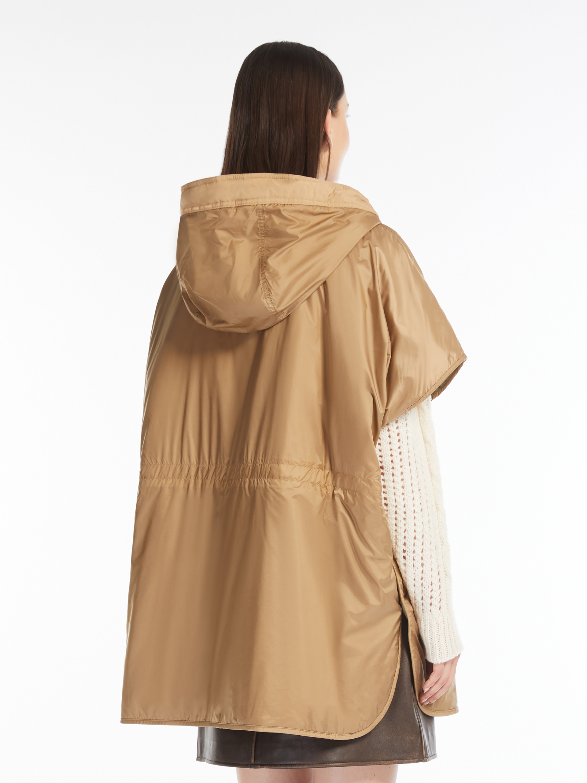 Weekend Max Mara Double-sided Hooded Cotton Vest In Nude