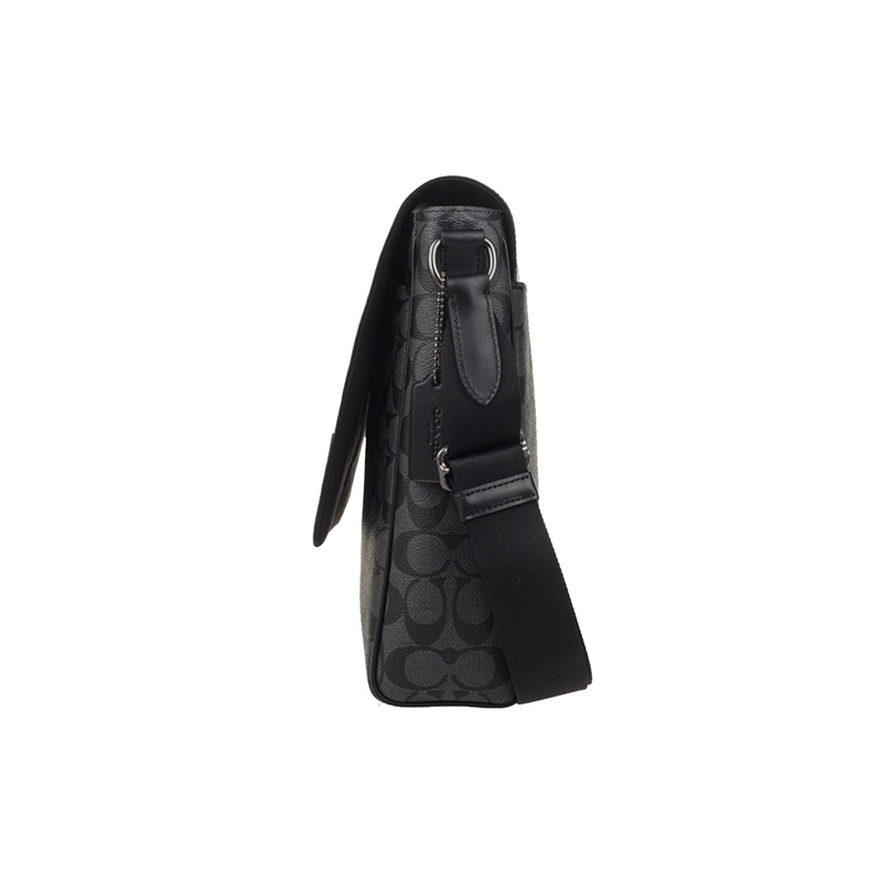 Coach Logo Printed Cross-body Bag In Black