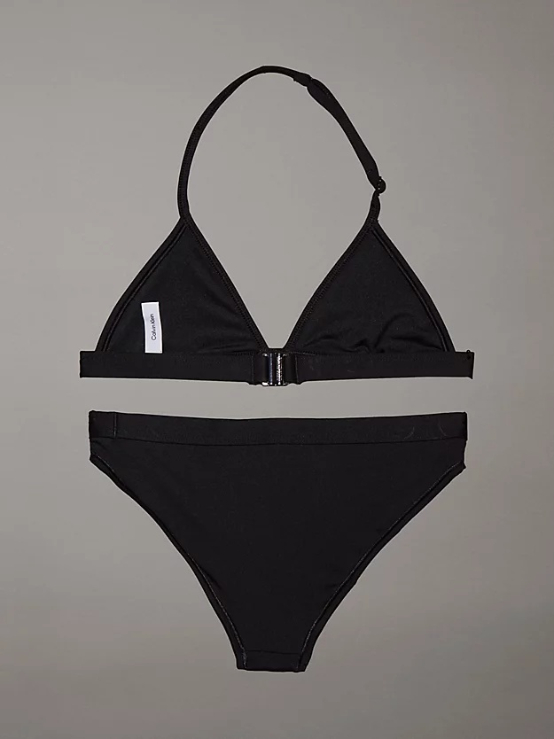 Calvin Klein Triangle Bikini Set In Black