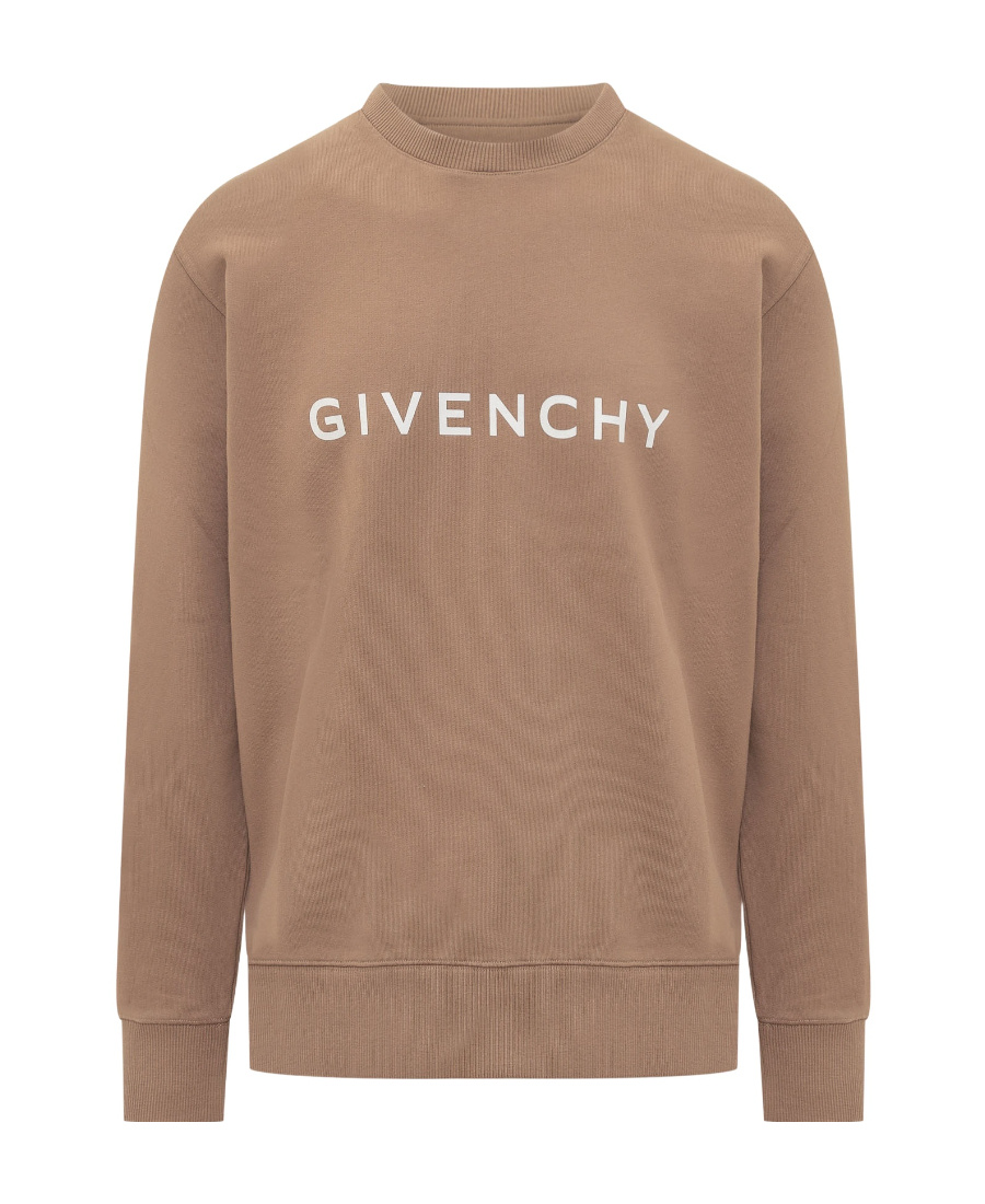 Givenchy Long-sleeved Round-neck Sweater In Brown