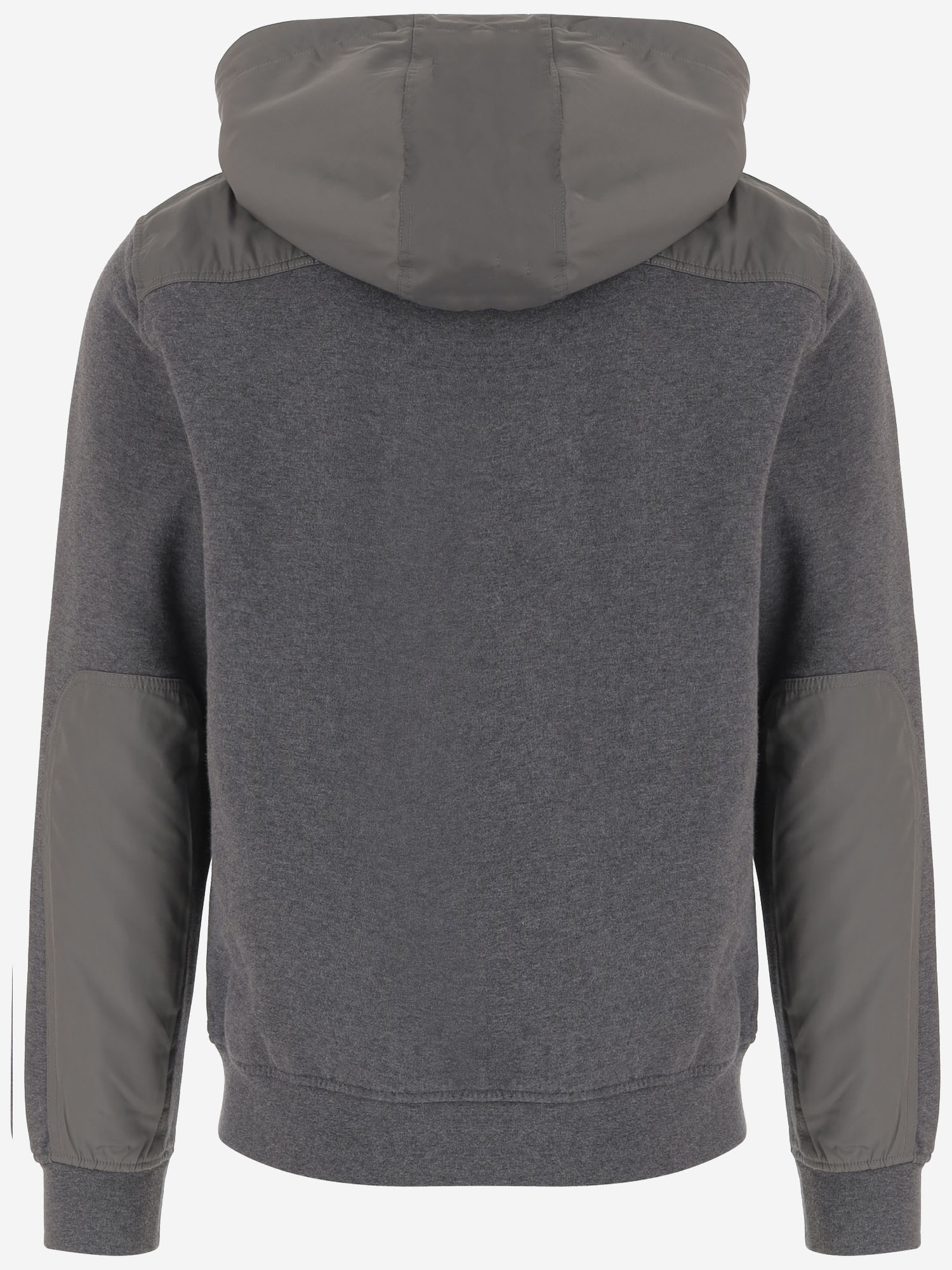 Woolrich Grey Logo Zip-up Hoodie In Black