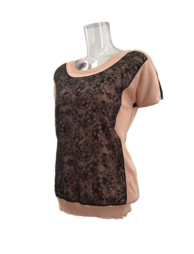Max Mara Short-sleeved Sweater In Brown
