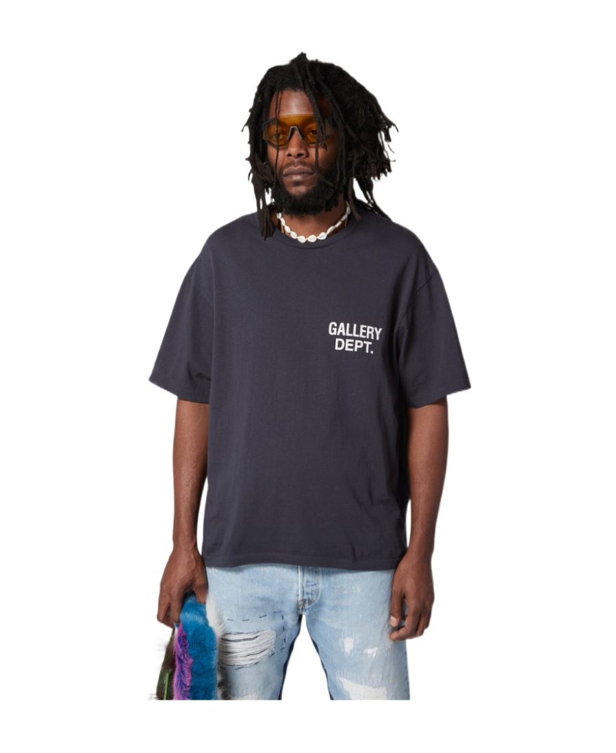 Gallery Dept. Black Logo Printed T-shirt In Black