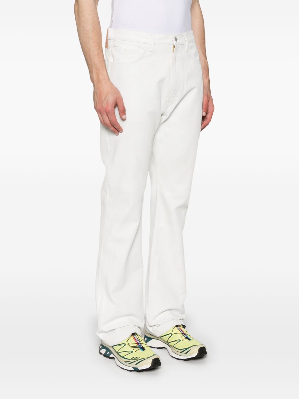Junya Watanabe Jeans With Logo Application In White