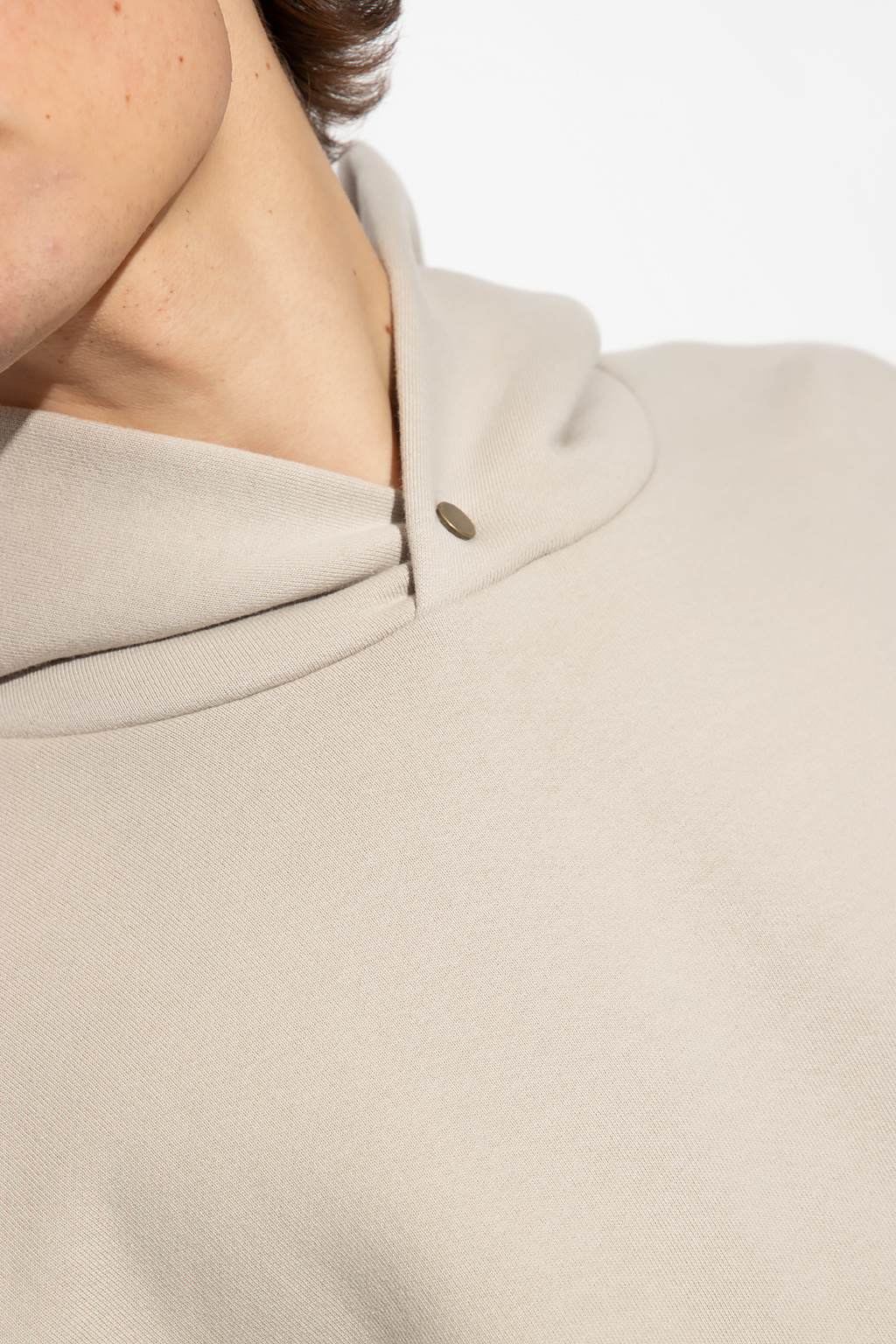 Fear Of God Eternal-print Cotton Hoodie In Nude
