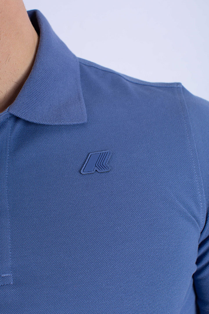K-way Short-sleeved Polo Shirt In Blue