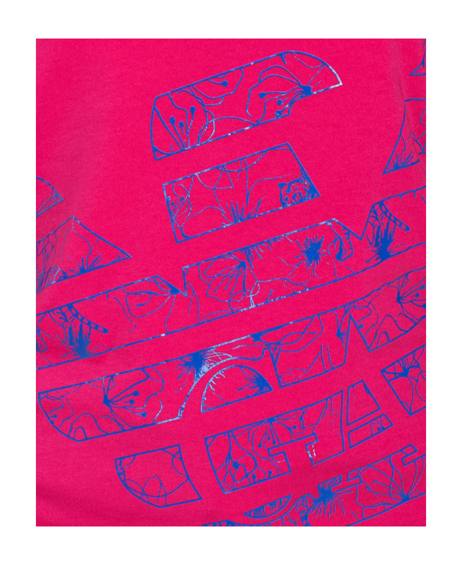 Ea7 T-shirt With Round Neck And Short Sleeves In Pink