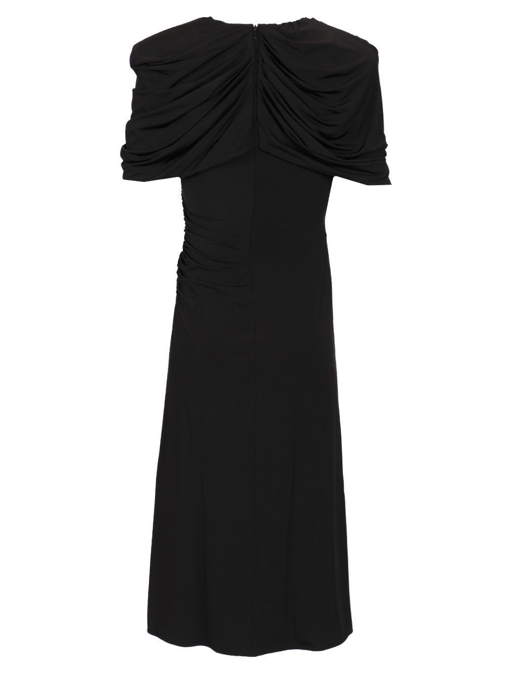 Stella Mccartney Midi Wrap Dress Dresses Black In Black