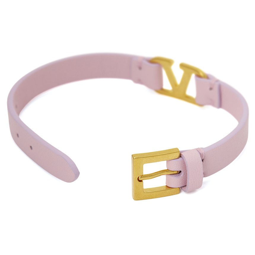 VALENTINO GARAVANI VLOGO SIGNATURE LEATHER BRACELET 