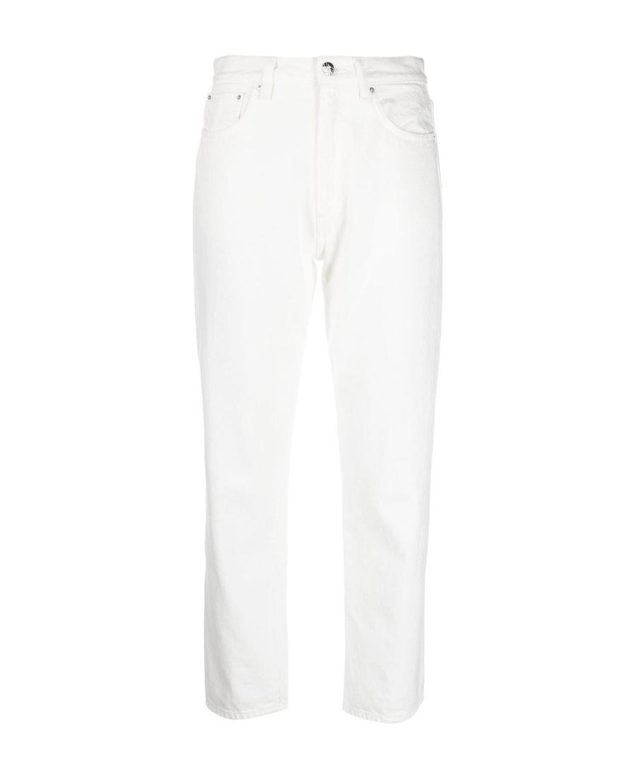 Totême High-waisted Wide Leg Trousers With Slanted Pockets In White