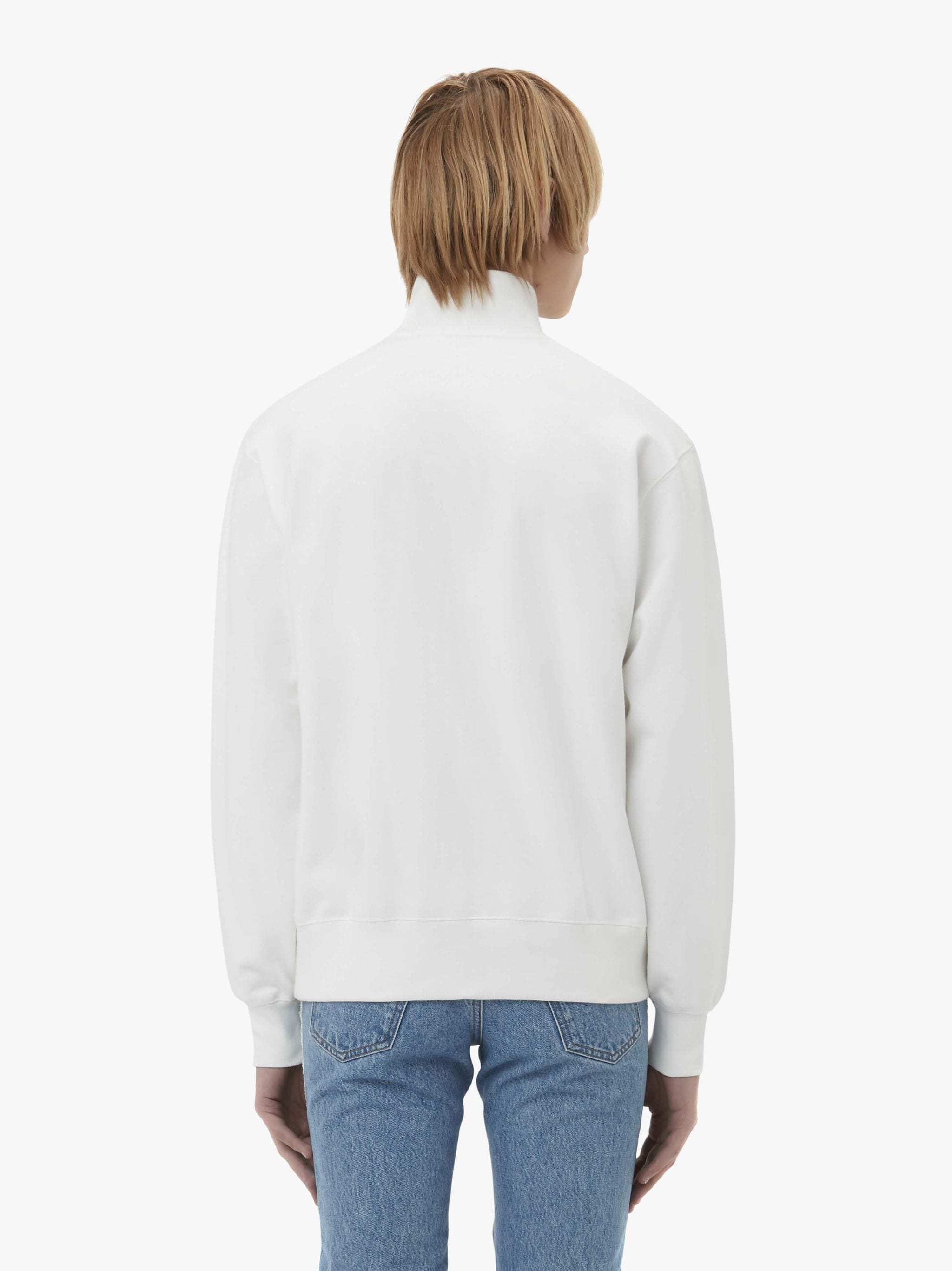 Jw Anderson Padlock Half Zip Sweatshirt In White