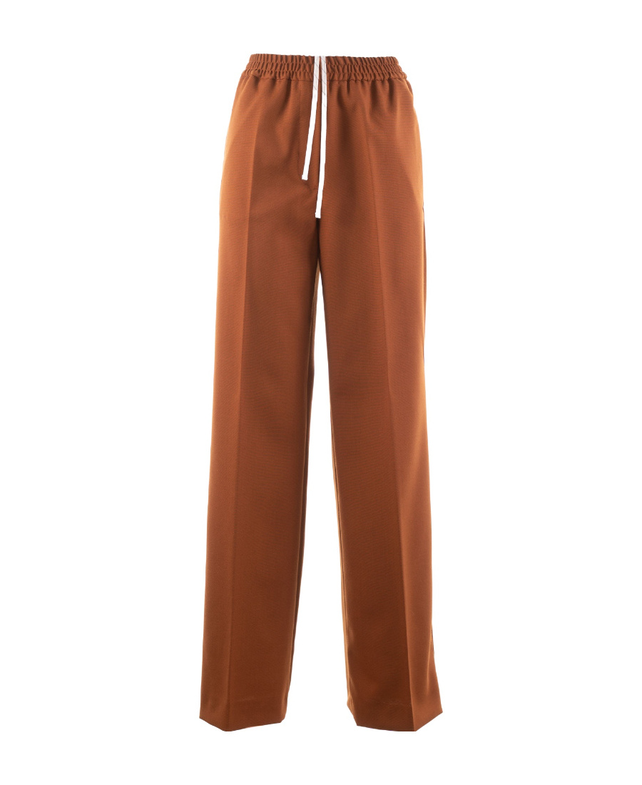 Shop Weekend Max Mara Logo Elastic Sweatpants In Brown