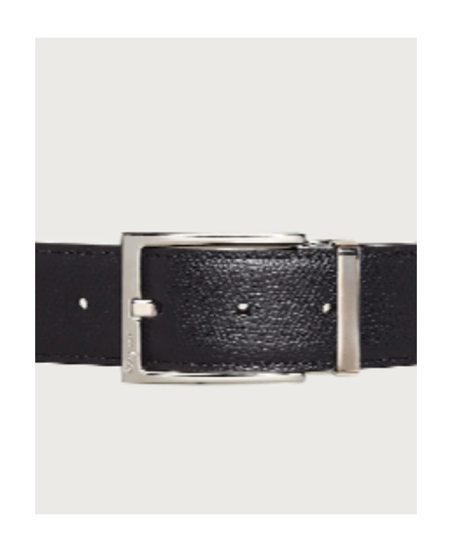 Ferragamo Gancini Double-sided Belt In Black