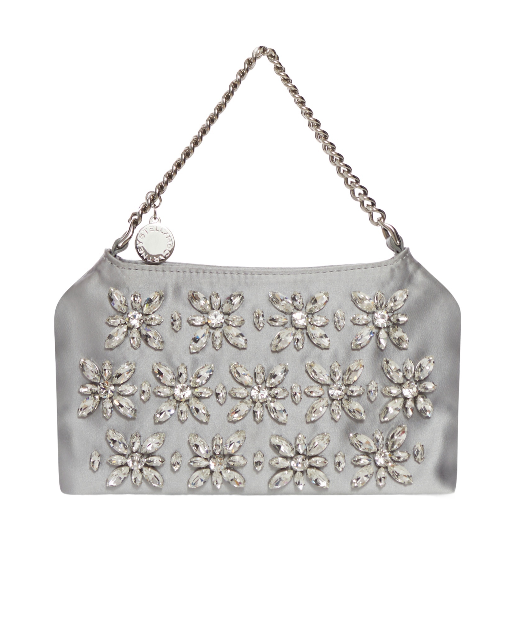 Stella Mccartney Zipper Tote Bag In Silver