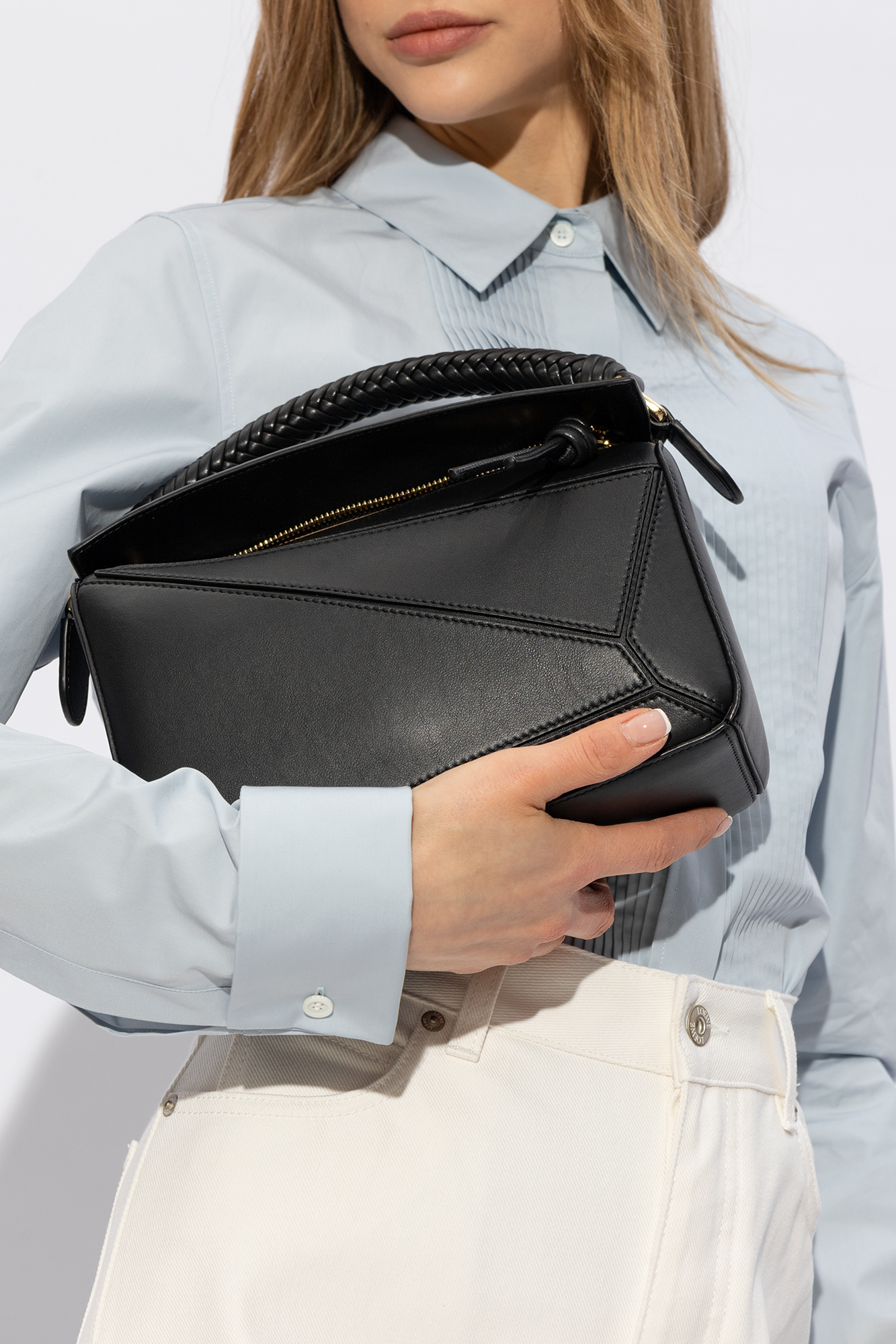 Loewe Small Puzzle Edge Bag In Black